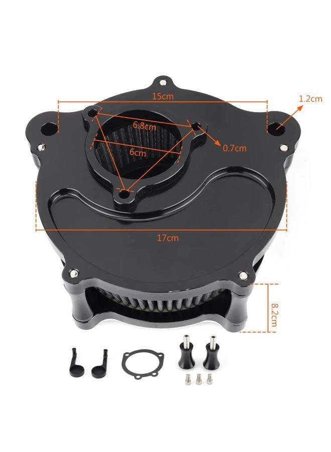 FIASRAC Air cleaners filters Motorcycle Air Cleaner Skull Style Air Filter Kit Fit For Harley FLHR Road King FLHX Street Glide FLTRX Road Glide Softail 18-24 Touring M8 2017-2023 - Image 2
