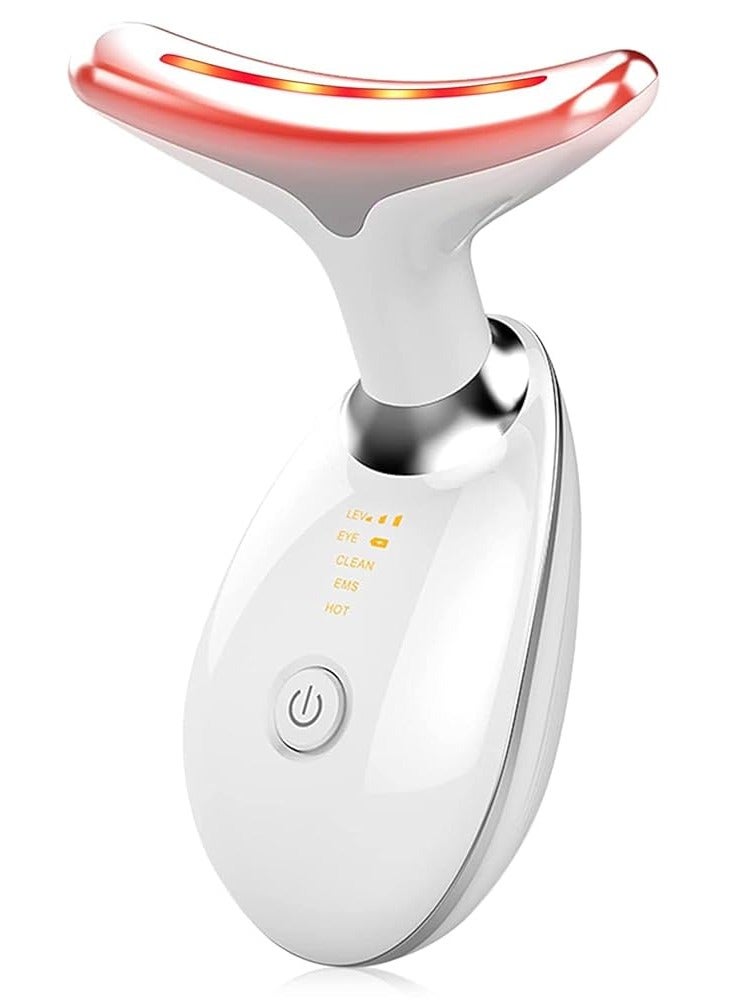 Panvil 7‑in‑1 LED Face & Neck Massager, Skin Firming Device – Boosts Collagen, Cleansing, Skin Tightening, EMS Lifting, Hot & Cold Compress, high‑freq Vibration, 45 °C Heating & Phototherapy for Wrinkles and Sagging Skin Reduction, Anti‑Aging & Double‑Chin Reduction - Image 1
