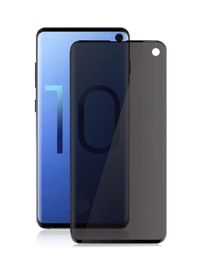 NIBEMINENT 5D Privacy Tempered Glass Screen Protector For Samsung Galaxy S10 Black/Clear - Image 1