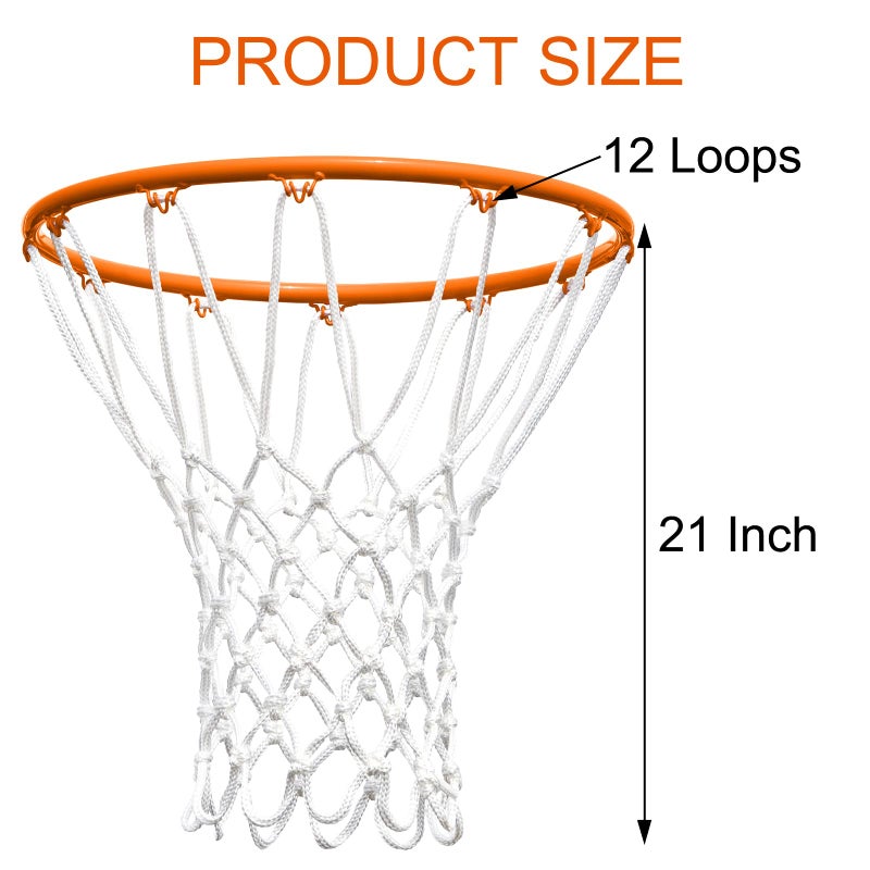 Neijiang Basketball Net Replacement Outdoor  Upgraded Thickening Heavy Duty  All Weather Anti Whip  Fits Standard Indoor Or Outdoor 12 Loops Rim - Image 3