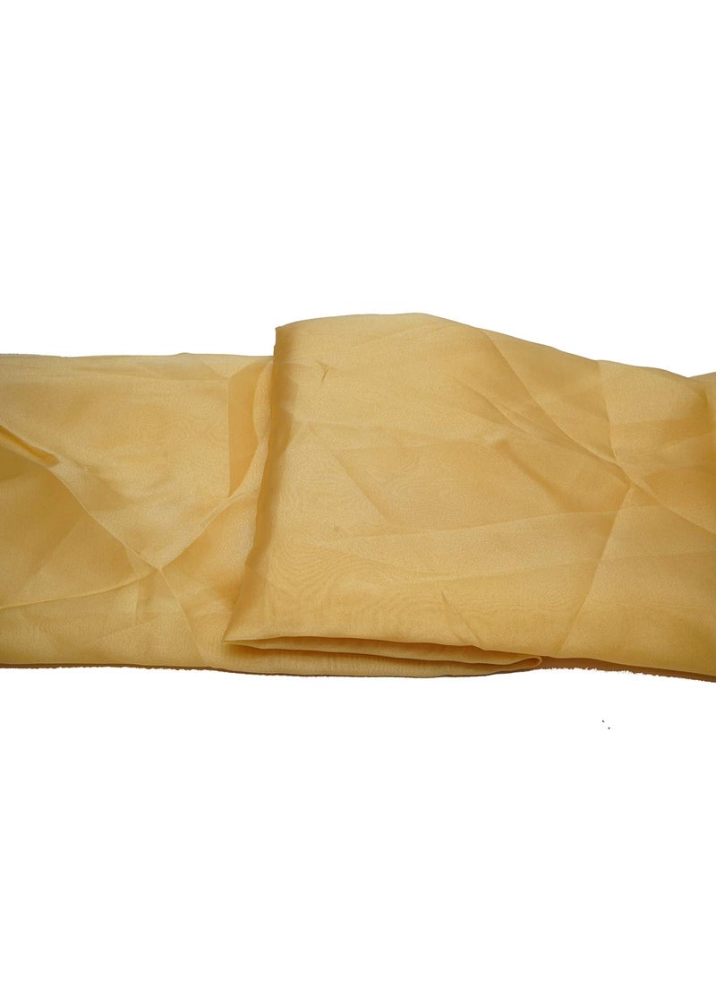 Pehnava Fab studio - Pehnava Fab Studio Tissue Organza Fabric for Dress Cloth Material for Use in Fancy Garments Making Frocks GownsDresses and Also Wrapping Party Wedding DecorationsBlenchedalmond3 Meter - Image 1
