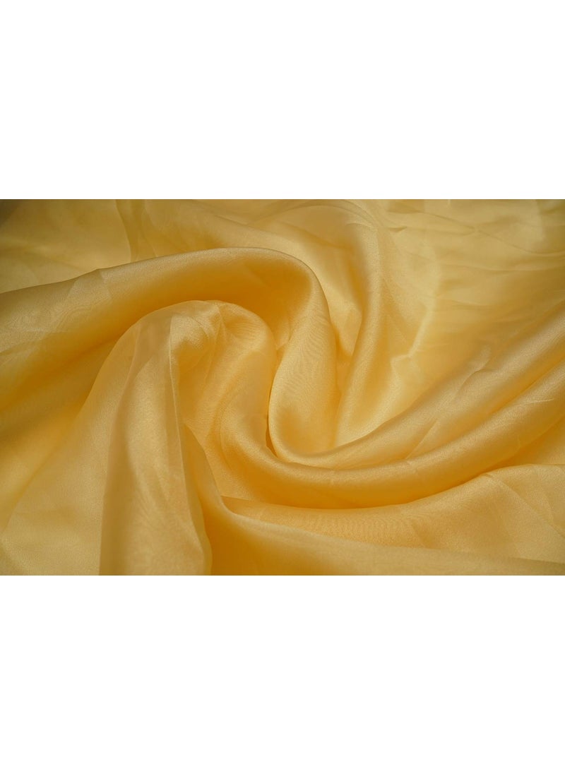 Pehnava Fab studio - Pehnava Fab Studio Tissue Organza Fabric for Dress Cloth Material for Use in Fancy Garments Making Frocks GownsDresses and Also Wrapping Party Wedding DecorationsBlenchedalmond3 Meter - Image 1