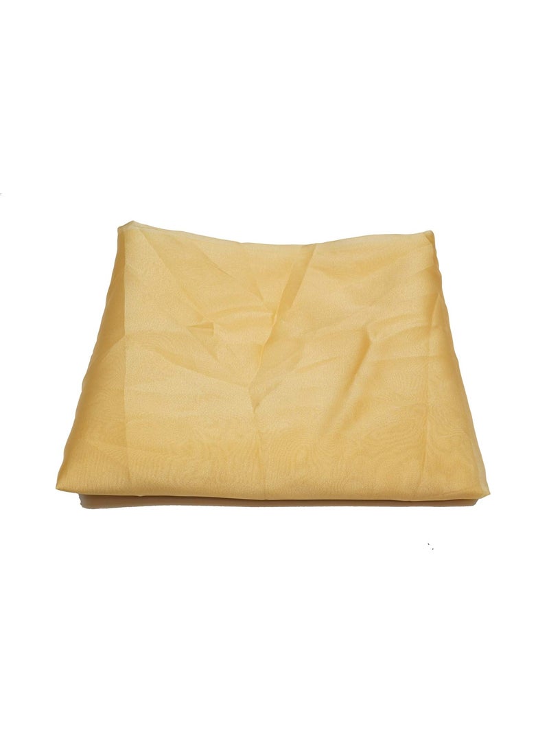 Pehnava Fab studio - Pehnava Fab Studio Tissue Organza Fabric for Dress Cloth Material for Use in Fancy Garments Making Frocks GownsDresses and Also Wrapping Party Wedding DecorationsBlenchedalmond3 Meter - Image 1