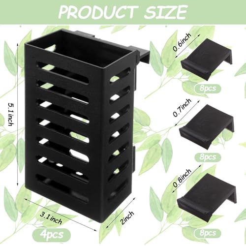VAYINATO® 2 Pcs Black Hanging Water Plant Holder (Box Type) Pot for Aquarium Fish Tank, Aquaponics and Hydroponics with Hooks for Easy Installation by Petzlifeworld - Image 2