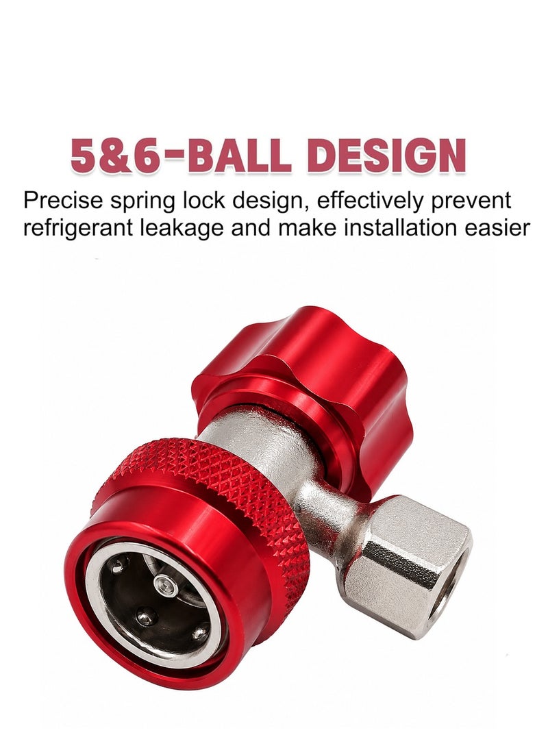 DEFAONS Auto AC Quick Coupler High Pressure Connector 4240, Adjustable R134A Air Conditioning Service Port Adapter with Snap Lock Valve for Car AC Refrigerant Charging, HVAC Diagnostic Repair and Cooling System Maintenance Tool. - Image 5