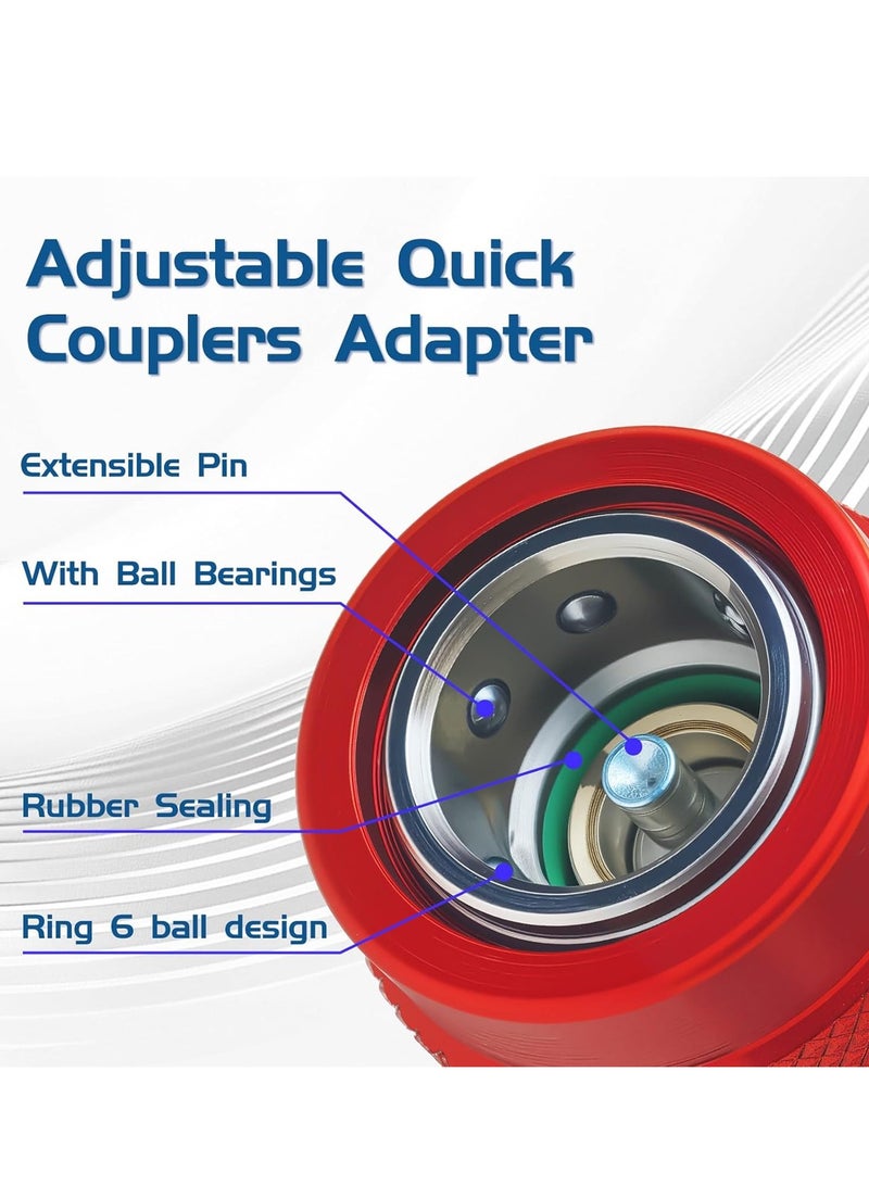 DEFAONS Auto AC Quick Coupler High Pressure Connector 4240, Adjustable R134A Air Conditioning Service Port Adapter with Snap Lock Valve for Car AC Refrigerant Charging, HVAC Diagnostic Repair and Cooling System Maintenance Tool. - Image 4