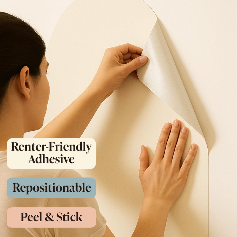 Orelle MagicWall | Magnetic Arch Wall Decal â€“ Repositionable & Renter-Friendly | Peel & Stick Magnetic Wall Decal Chalkboard | Playroom Essentials | Large 24 x 39â€ | Cream - Image 5