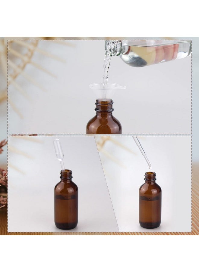Wedama - Wedama Mini Spray Bottles 2 oz, Amber Glass Spray Bottles, Empty Small Spray Bottles with Funnel Dropper, Fine Mist for Hair, Travel, Plants, Cleaning Solutions and Skin Care (4 Pack) - Image 1