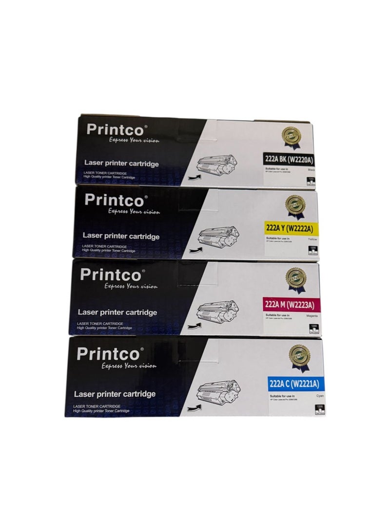 برينتكو 5001 PRINTCO 222A مجموعة ألوان كاملة - Image 2