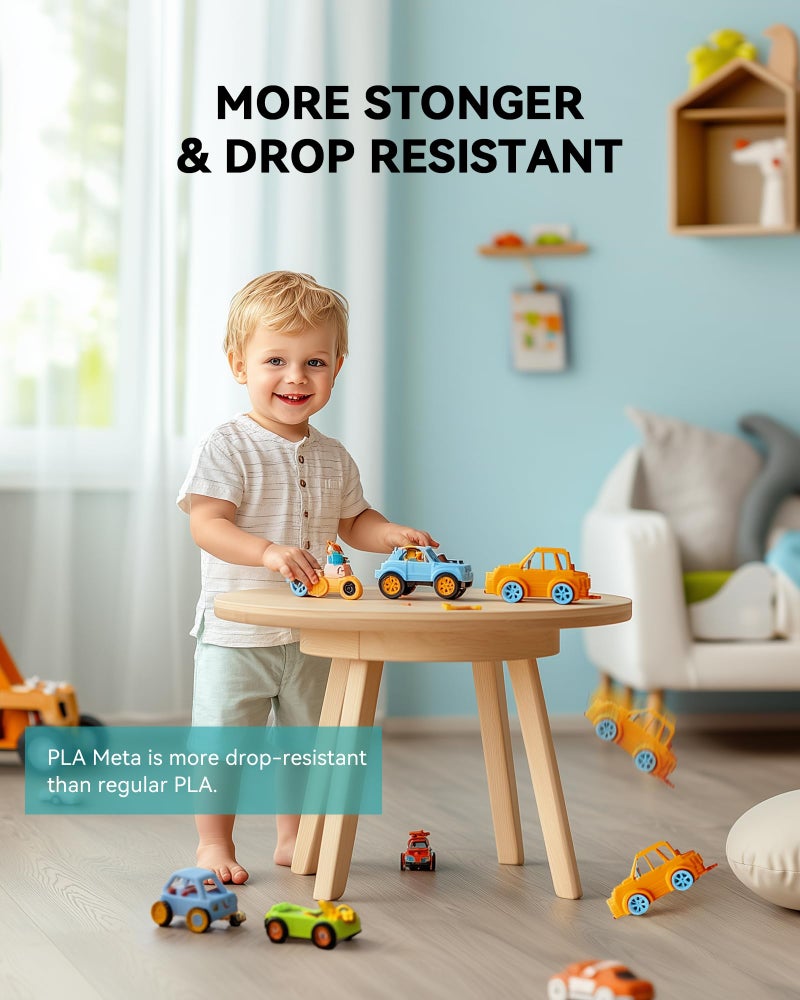 SUNLU High Speed PLA Meta Filament, 1KG PLA 3D Printer Filament 1.75mm, Tougher Neatly Wound 3D Filament, Dimensional Accuracy +/- 0.02 mm, Fits for Most FDM 3D Printers, 1KG Spool(2.2lbs), Black - Image 4