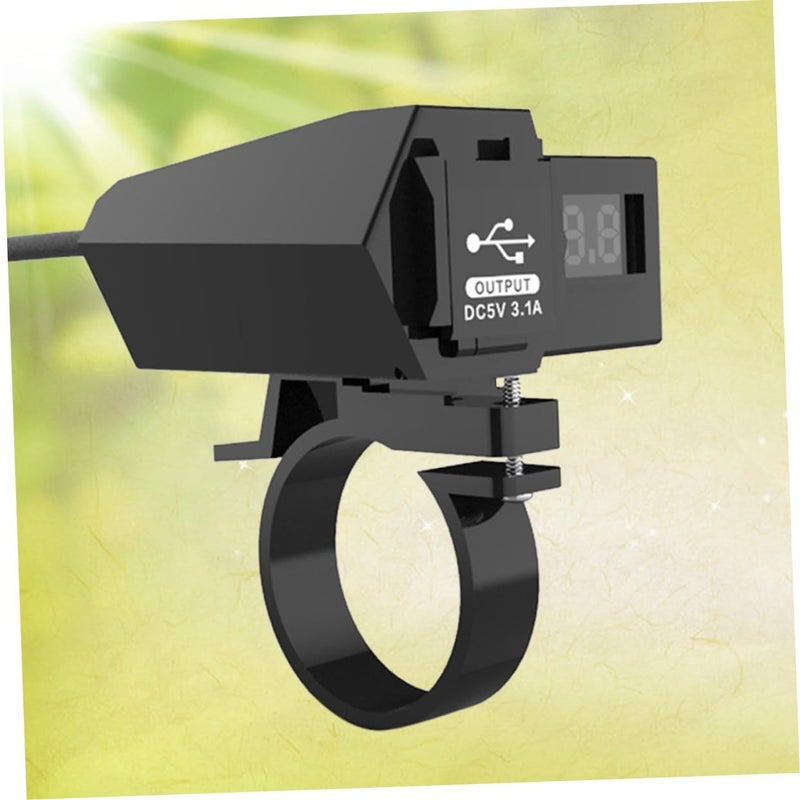 Dual Port USB Motorcycle Charger With LED Voltage Display Black Compatible Phones Cameras - Image 4