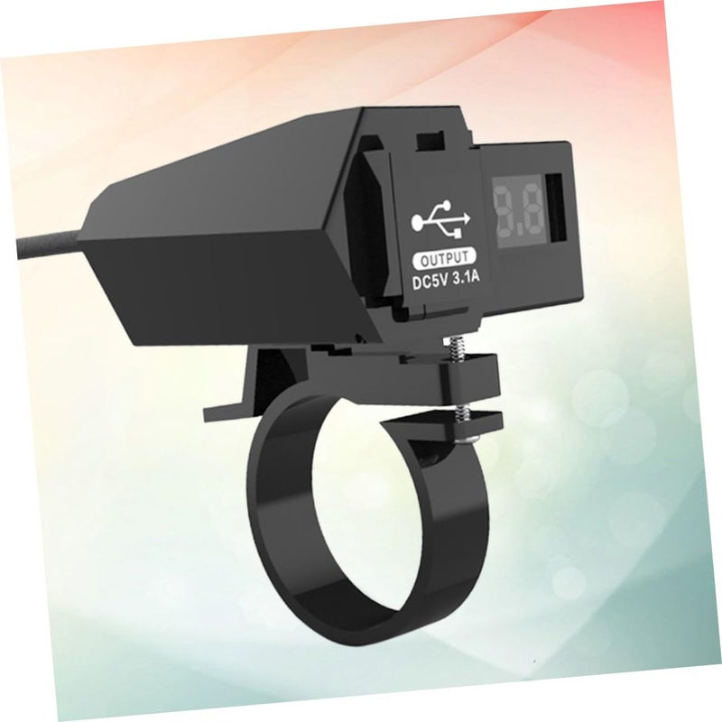 Dual Port USB Motorcycle Charger With LED Voltage Display Black Compatible Phones Cameras - Image 5