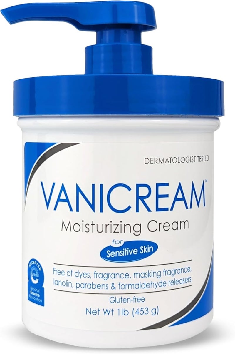 Vanicream Moisturizing Skin Cream with Pump Dispenser - 16 fl oz (1 lb) - Moisturizer Formulated Without Common Irritants for Those with Sensitive Skin