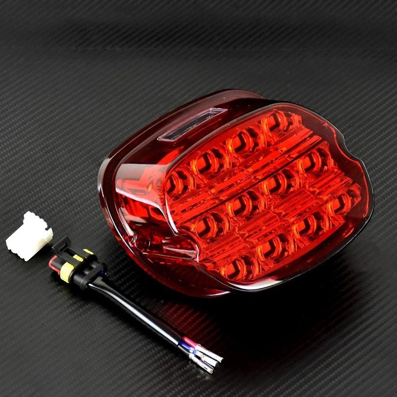 Motorcycle 12v Led Smoked Housing Brake Tail Light For Harley Glide - Image 2