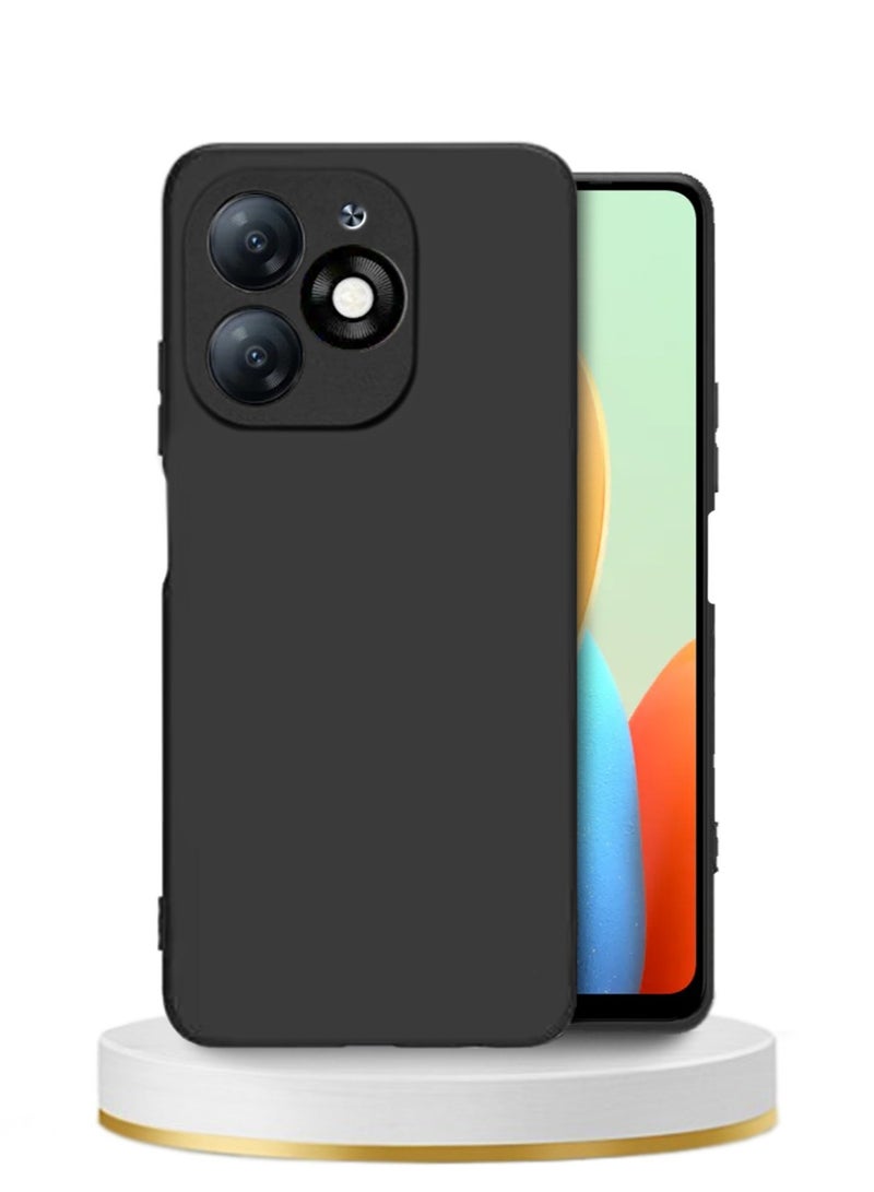 Techie Stylish TPU Silicone Back Cover Case for Tecno Spark 20C / Tecno Spark Go 2024 – Slim Fit Design, Smooth and Soft – Black - Image 1