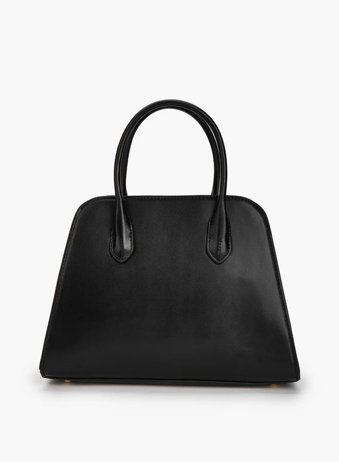 Flora Bella By Shoexpress Solid Tote Bag with Detachable Strap and Zip Closure
