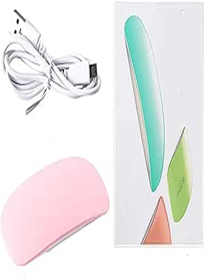 JSDOIN Jsdoin Nail Lamp, 6W Portable Nail Dryer for Gel Polish with 2 Timer Setting (45s/60s) Mini pink 