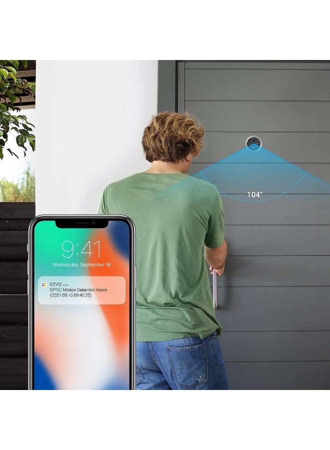 EZVIZ Renewed - DP1C HD Wi-Fi Smart Door Viewer Camera - Image 2