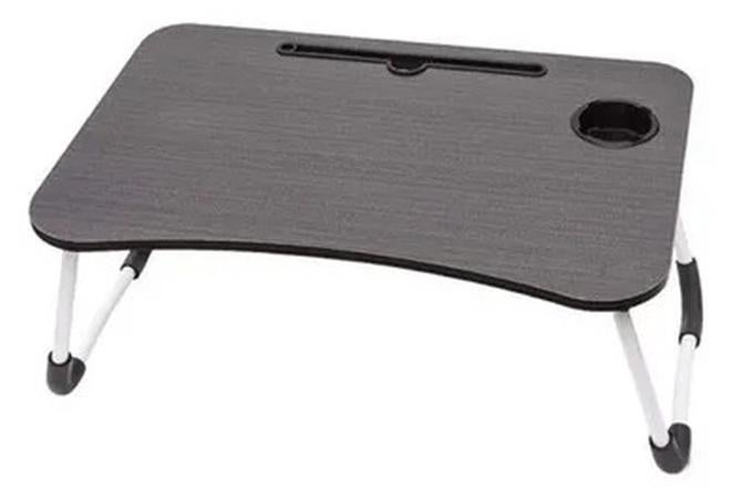 سبيس شوب طاولة لاب توب قابلة للطي مع فتحة للأكواب أرجل قابلة للتعديل ومضادة للانزلاق - Image 1