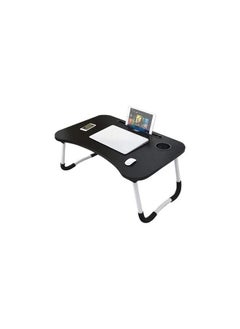Spaceshoop Folding Bed Laptop Table Tray Lap Desk Notebook Stand With Ipad Holder Cup Slot Adjustable Anti Slip Legs  - Image 2