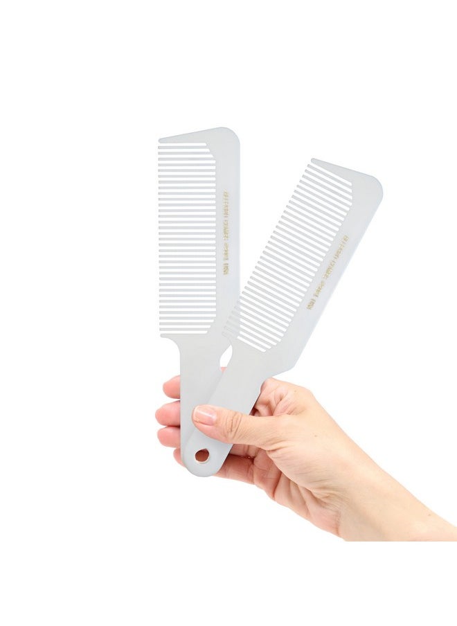 Allegro Combs Allegro Combs 9001 Hair Combs Flat Top Clipper Blending Fading Combs Cutting Barber Flattop Thinning Hair Combs Hairstylist Flexible For Women Men Shampoo Usa 2 Pc. (White)  - Image 1