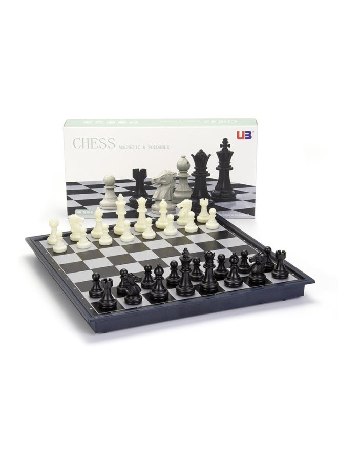 Ub Aia Chess Magnetic Black And White Chessmen Folding Chessboard Children Students Training Chess For Compeive Games - Image 5