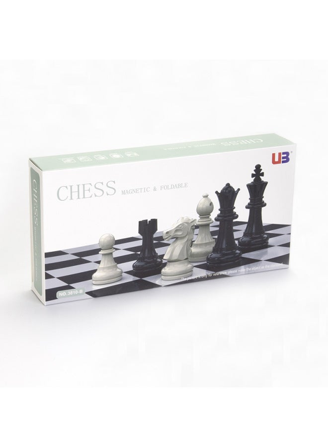 Ub Aia Chess Magnetic Black And White Chessmen Folding Chessboard Children Students Training Chess For Compeive Games - Image 3