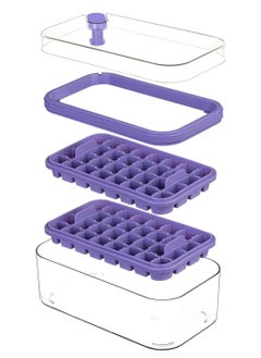 LEOKOR Ice Cube Tray with Lid and Storage Box, One Click Easy Release 64 Small Nugget Ice, 2 Tray Ice Cube Molds with Container and Scoop  - Image 4