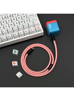 Color Matching Super Soft Silicone Data Cable For Apple For Iphone15 For Huawei For Xiaomi Mobile Phone Super Fast Charging-Color:3 M USB To For Iphone 12W-Model:Pink Black Shell Slider