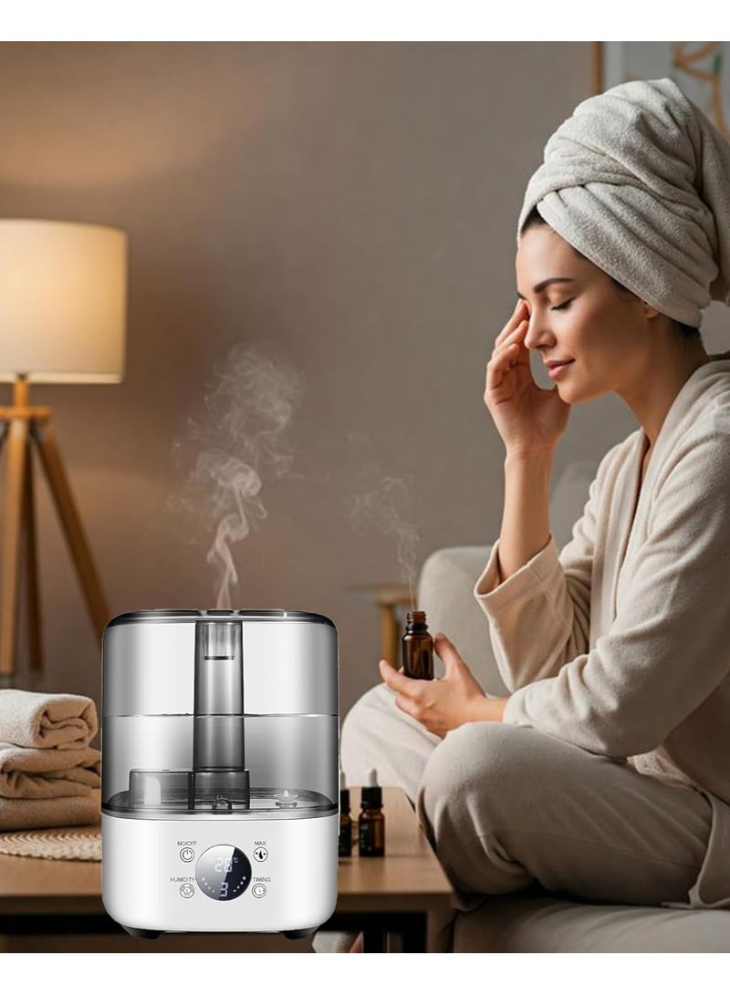 ALLESM Cool Mist Humidifier for Large Room, Quiet Ultrasonic Air Humidifier with 5L Top Fill, Auto Shut Off, Essential Oil Diffuser, Filterless, BPA Free, Sleep Mode for Baby, Bedroom, Plant, Office, Home - Image 1