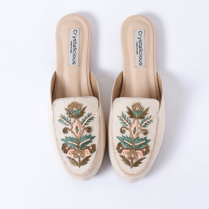 Crystalicious Allison Handcrafted Women's Loafer Casual Low Flat Heel for All-Day Wear, Comfort - Image 1