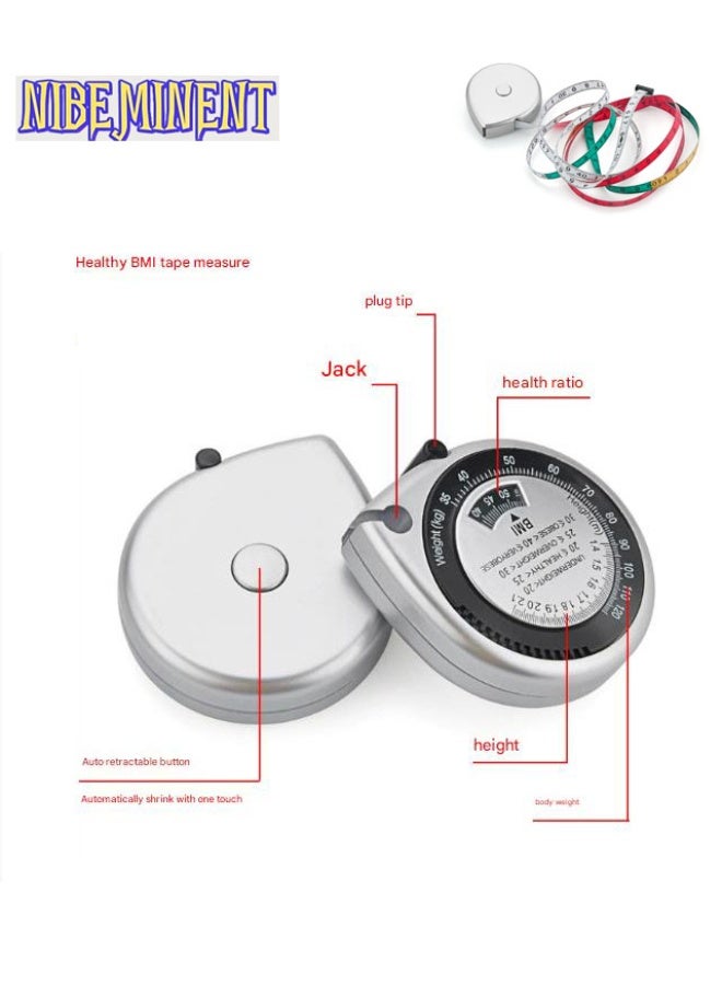 NIBEMINENT Bmi Measuring Tape, Bmi Wheel Calculator Body Mass Index Calculator, Body Tape Measure for Body Measurements, Sewing & Crafts - Image 2