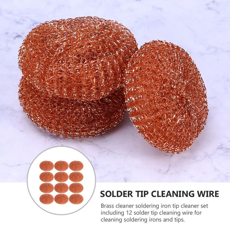 12 Pcs Brass Wire Soldering Tip Cleaning Balls For Welding And Brazing Tools - Image 4