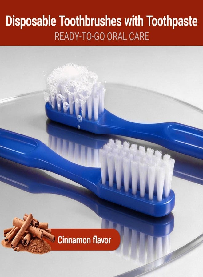 COCOBURI 144 Pack Disposable Toothbrush- Disposable Toothbrushes with Toothpaste-Prepasted Disposable Toothbrushes-Toothpaste Built in-Bulk Travel Toothbrushes-Cinnamon - Image 5