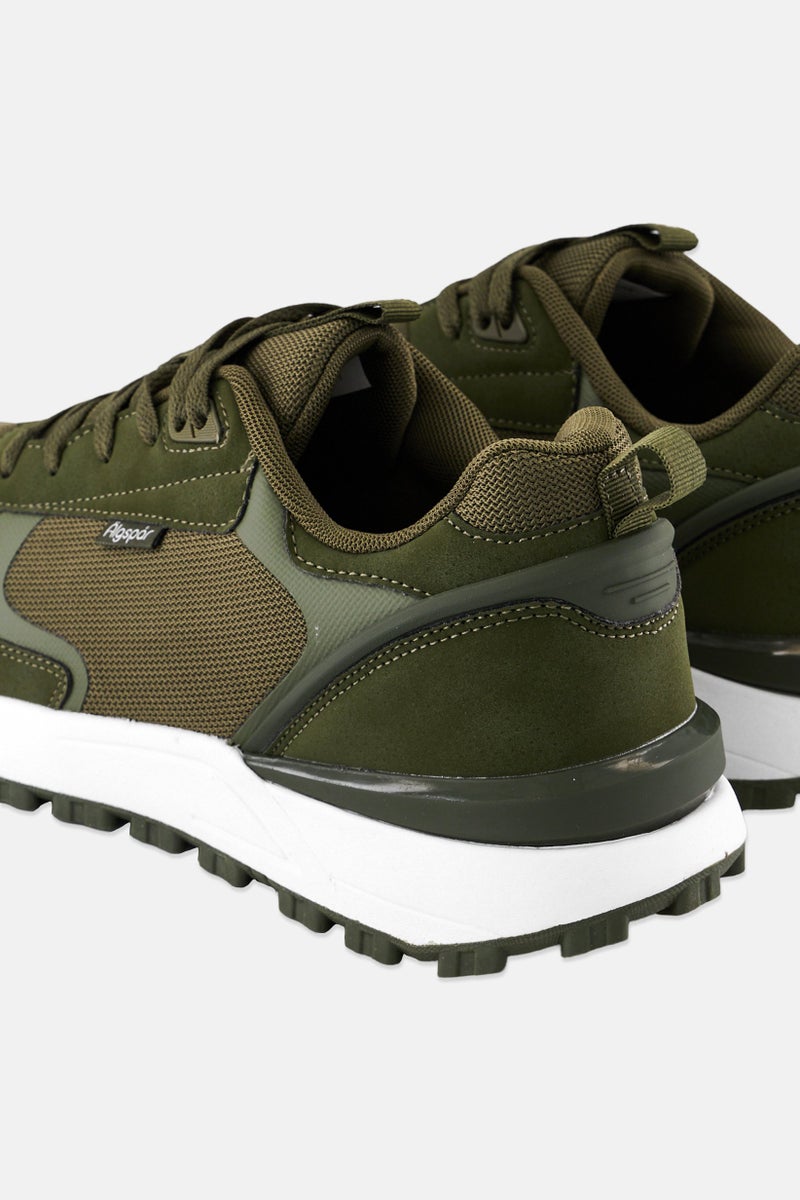 Algspar Men Lace Up Outdoor Shoes, Olive - Image 3