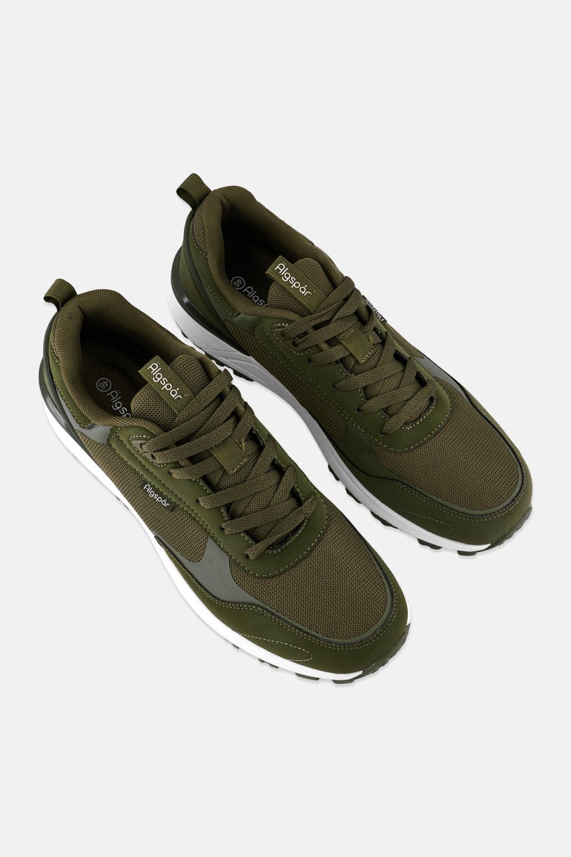 Algspar Men Lace Up Outdoor Shoes, Olive - Image 2