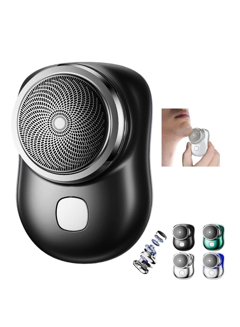 ELTRAZONE Mini Shaver Electric Shaver,New Pocket Portable Electric Shave, Magic USB Mini Shaver Electric Razor For Men, Rechargeable Travel Razors Men Electric Shaver For Shaving Face (Black) (BLACK) - Image 1