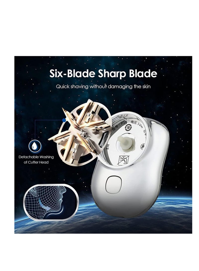 ELTRAZONE Mini Shaver Electric Shaver,New Pocket Portable Electric Shave, Magic USB Mini Shaver Electric Razor For Men, Rechargeable Travel Razors Men Electric Shaver For Shaving Face (Black) (BLACK) - Image 4