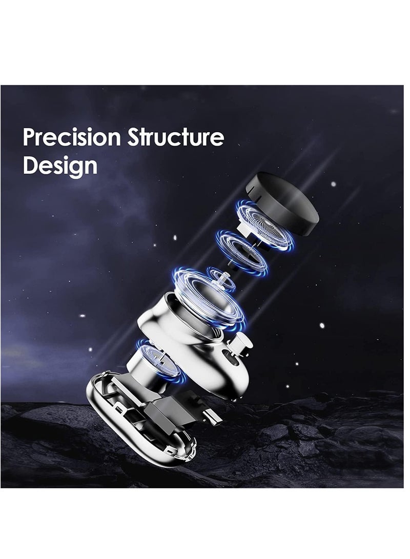 ELTRAZONE Mini Shaver Electric Shaver,New Pocket Portable Electric Shave, Magic USB Mini Shaver Electric Razor For Men, Rechargeable Travel Razors Men Electric Shaver For Shaving Face (Black) (BLACK) - Image 5