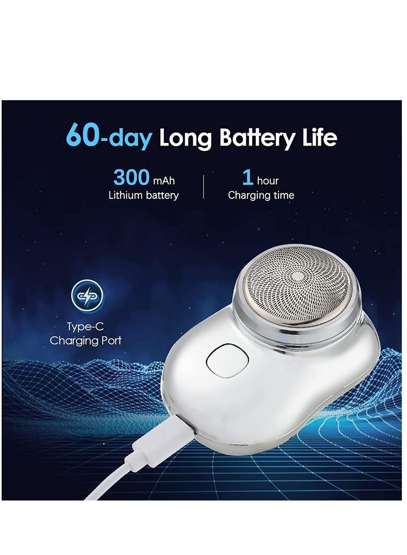 ELTRAZONE Mini Shaver Electric Shaver,New Pocket Portable Electric Shave, Magic USB Mini Shaver Electric Razor For Men, Rechargeable Travel Razors Men Electric Shaver For Shaving Face (Black) (BLACK) - Image 3