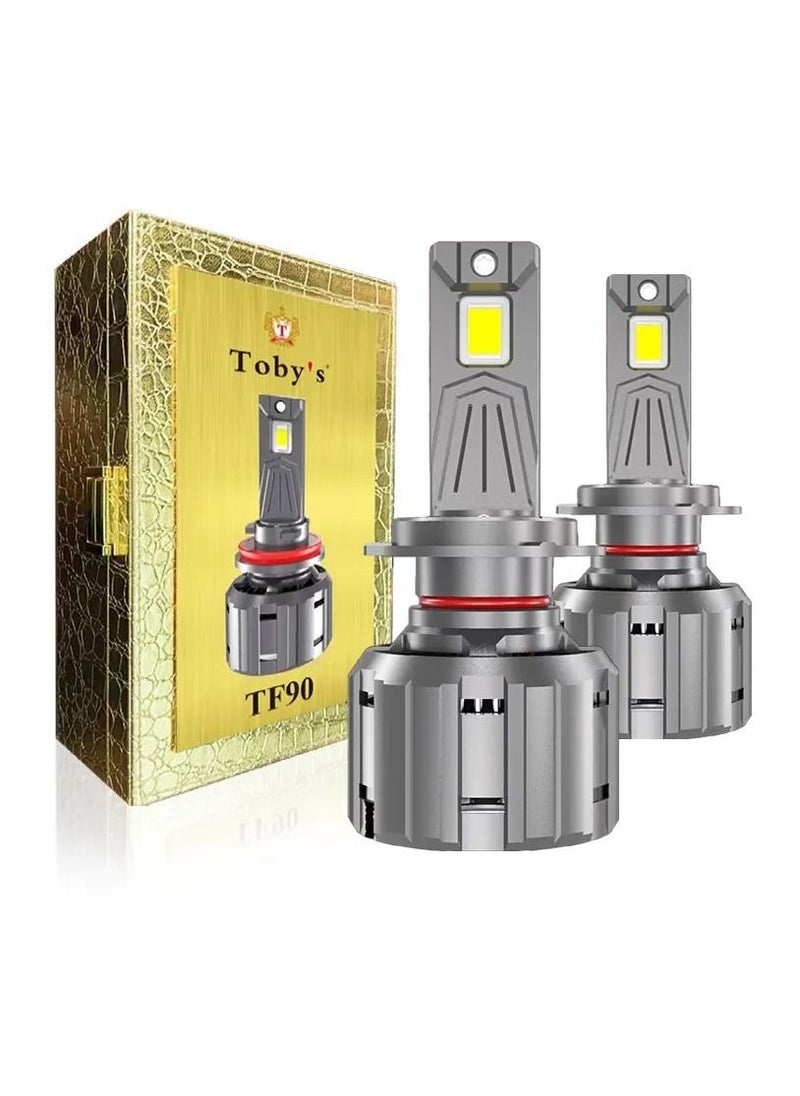 Toby's Car LED Headlight TF90 H13 Original 180W Power With Canbus, Best LED Headlight Never Launch Before, Pure White 6000K Color Temperature 