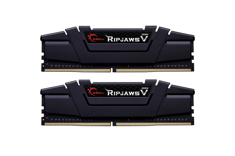 G.SKILL RipjawsV Series DDR4 RAM (XMP) 32GB (2x16GB) 3600MT/s CL16-19-19-39 1.35V Intel AMD Desktop Computer Memory U-DIMM - Black (F4-3600C16D-32GVKC) - Image 1