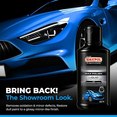 Waxpol Wax polish Showroom FInish Car & Bike Liquid Polish Cleaning Wax for High Gloss Finish, Dirt Removal & Paint Protection – 1L - Image 4