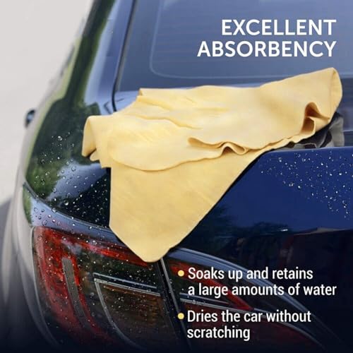 Automaze Dotted Premium PVA Chamois Cloth Super Absorbent for Dry & Wet Cleaning & Washing Vehicle, Household Usage Cloth (43 X 32 cm, 2 Pc) - Image 5