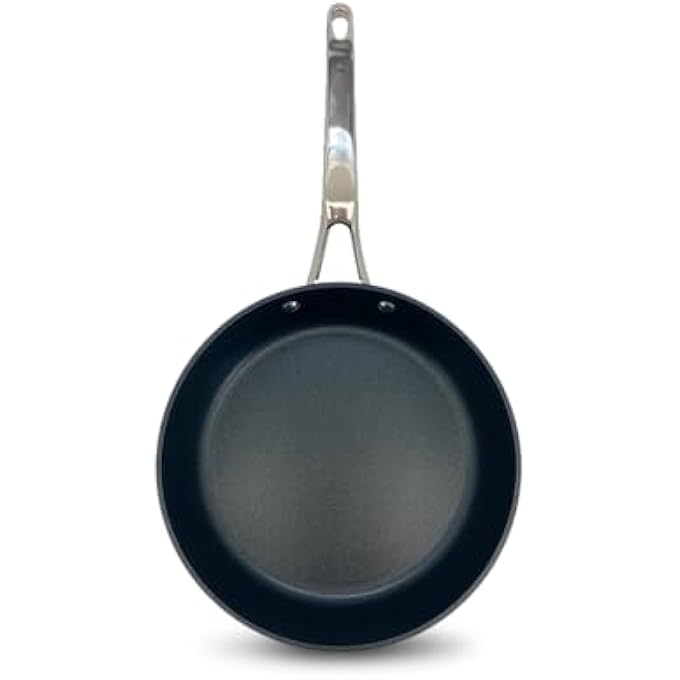 Nautilus Kitchenware Frypan 22Cm Forged Aluminium Marble Non Stick Coating Frying Pan Pfoa Free Dishwasher Safe Skillet Steel Handle Cookware  BlackSteel - Image 1