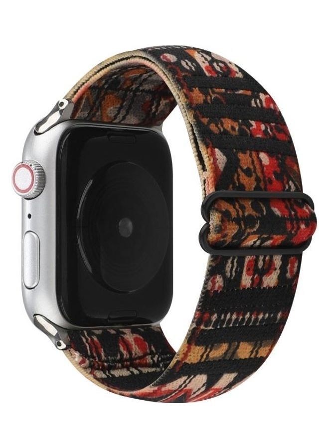 نيبمينينت سوار ساعة بديل بتصميم عرقي لسلسلة ساعات أبل 1/2/3/4/5/6/7/SE مقاس 38/40/41 مم نقشة مربعات - Image 1