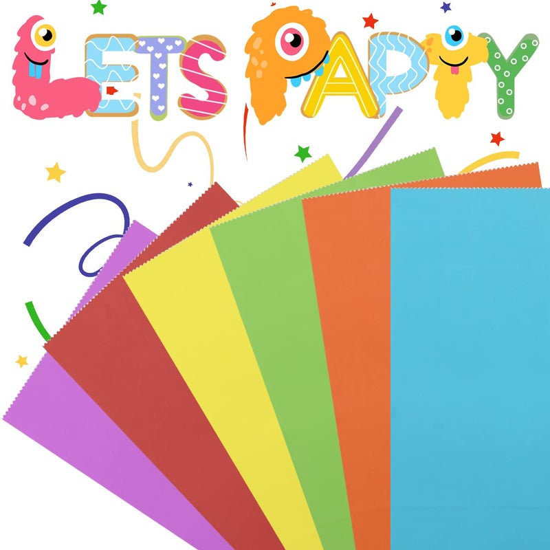 Poever 30 Pcs Party Favor Bags - 6 Colors Small Gift Bags 5X2.95X9.45 Colorful Treat Rainbow Kraft Paper For Birthday Party Wedding Craft Activities - Image 5