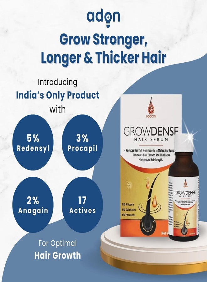 Adon (Waidon) Growdense Scalp Serum Enriched with 5% Redensyl, 3% Procapil, 2% Anagain | Advanced Hair Growth Serum Support Hair Fall Control | Lightweight, Non-Sticky for Men & Women | 35ml - Image 5
