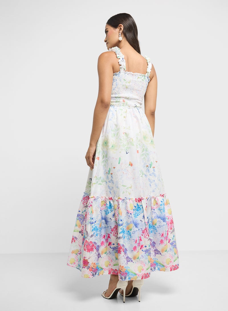 ELLA Floral Smocked Maxi Dress - Image 2