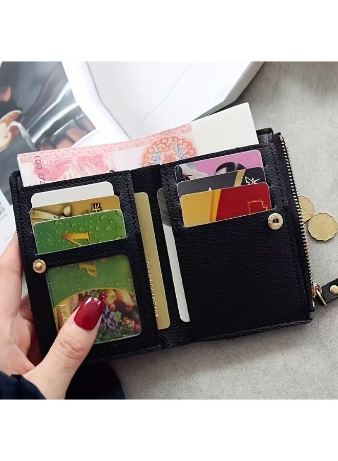 Goolsky Cherry Embroidered Short Wallet, Zipper Portable Coin Purse, Cute Wallet & Card Organizer - Image 4